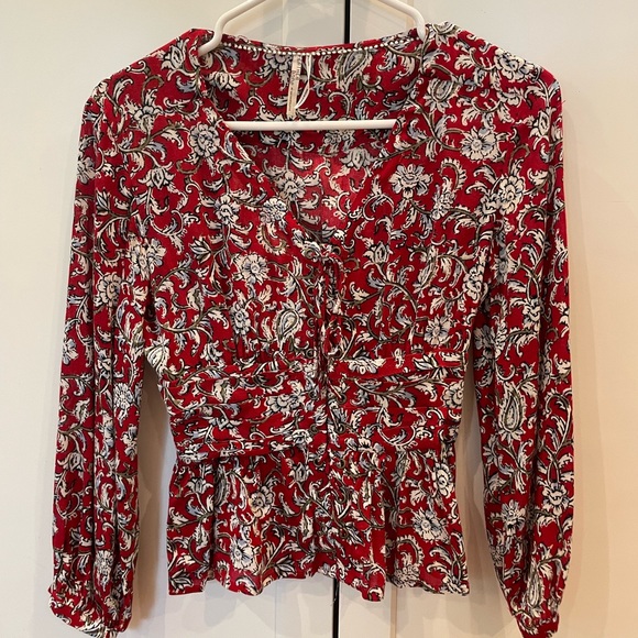 Anthropologie red blouse in a size 00 P - Picture 1 of 2